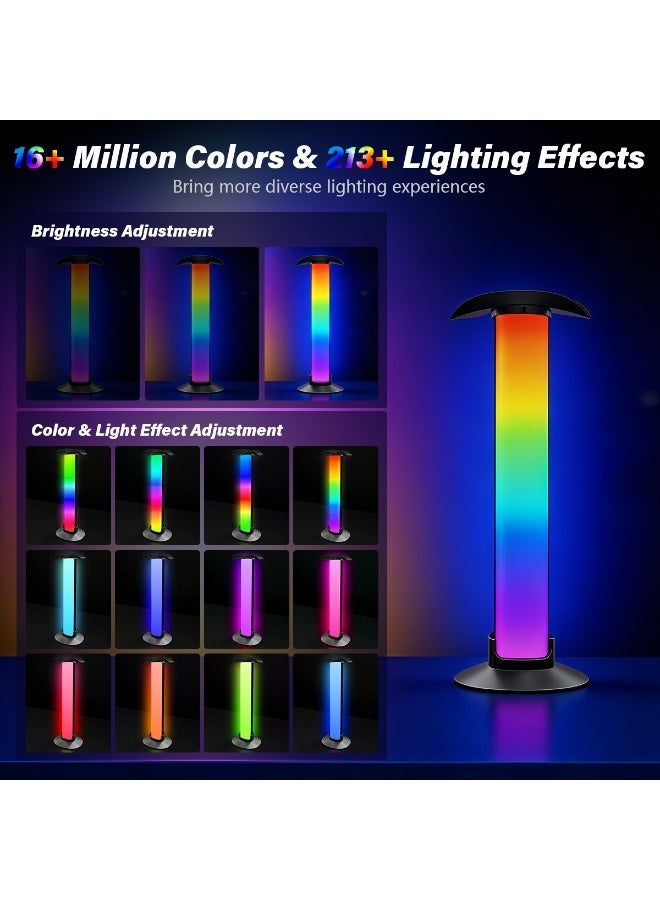 HASTHIP® USB RGB Desktop Light Bar, 16-Color LED Ambient Desk Lamp with Remote Control & Music Sync, Removable Headset Arch Holder, Adjustable Gaming Light for PC Setup, Home Office, 26x9.5x9.5cm - Image 4