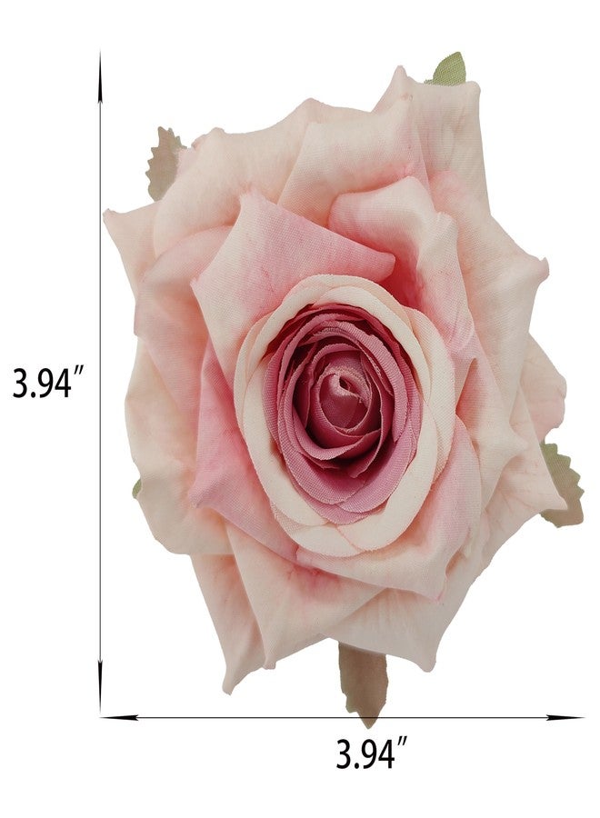 ATFL Fake Roses Artificial Flowers Bulk,3D Simulated Flowers,20 Pcs Artificial Silk Roses Flowers with Stems for Wedding Arrangement Centerpieces Party Home Table Decorations (20, Light Pink) - Image 3