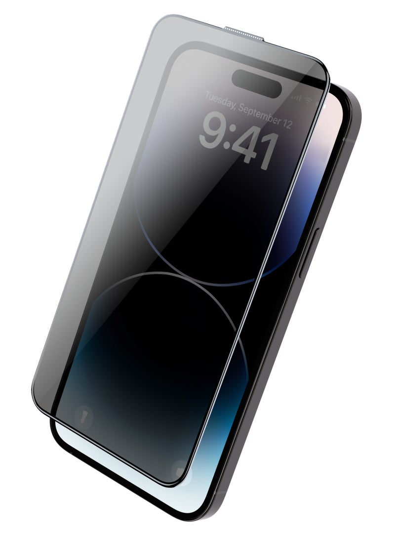 froog iPhone 14 Plus and iPhone 13 Pro Max Privacy Screen Protector /Anti Fingerprint/ Water Resistant / Scratch Resistant / Tempered Glass Anti-Peeping /Blocked Side Viewing / Full Protection - Black - Image 1