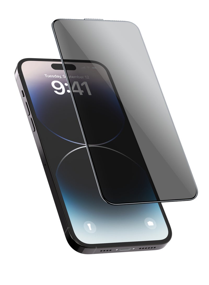 froog iPhone 14 Plus and iPhone 13 Pro Max Privacy Screen Protector /Anti Fingerprint/ Water Resistant / Scratch Resistant / Tempered Glass Anti-Peeping /Blocked Side Viewing / Full Protection - Black - Image 2
