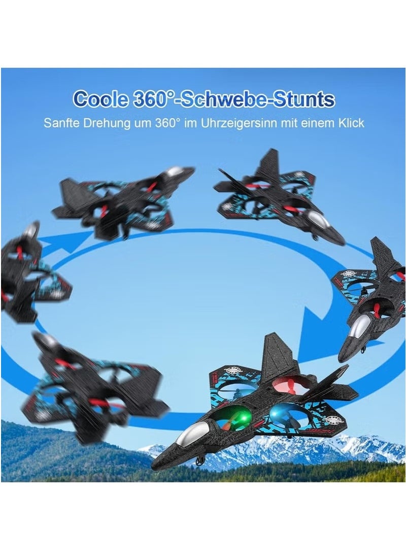 RC Aeroplane 2.4GHz Remote Controlled Aeroplane L0712 Quadcopter Floating Fighter Plane RC Aeroplane RTF for Beginners, Children and Adults, APlane Toy with Coloured Lights USB Charging  - Image 3