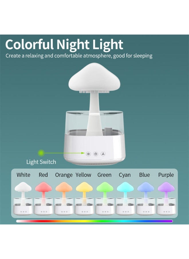 LIXES Raining Cloud Night Light with White Noise Remote Control Adapter Desk Fountain Bedroom Living Room for Sleeping Relaxing Gifts for Kids Boys Girls Men Women Birthday Holiday - Image 4