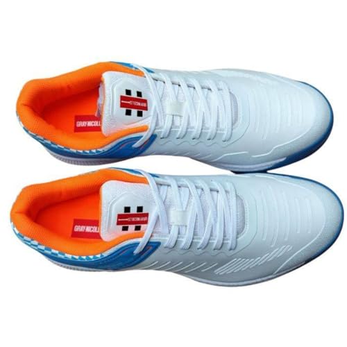 Gray-Nicolls Volt XW Pro Cricket Shoes, Men's, Blue/Orange (Blue/Orange, UK Footwear Size System, Adult, Men, Numeric, Medium, 12) - Image 4