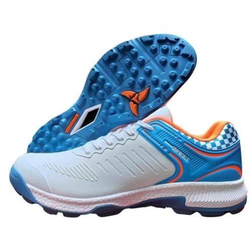 Gray-Nicolls Volt XW Pro Cricket Shoes, Men's, Blue/Orange (Blue/Orange, UK Footwear Size System, Adult, Men, Numeric, Medium, 12) - Image 2