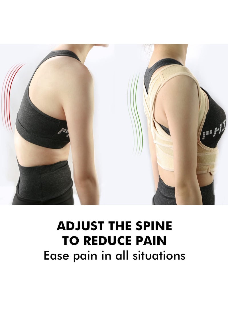Generic Adjustable Breathable Back Straightener for Men and Women, Posture Corrector with Clavicle Support, Neck and Shoulder Relaxation  - Image 4