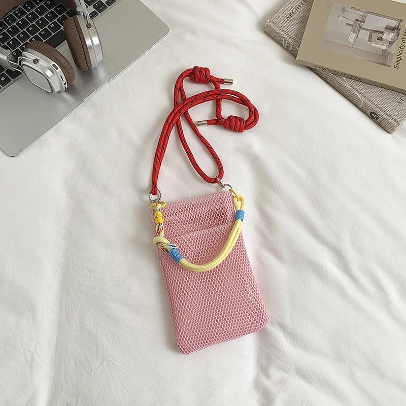 حقيبة هاتف صيفية أنيقة وخفيفة - حقيبة كروس بودي مع مساحة تخزين شبكية - Image 2