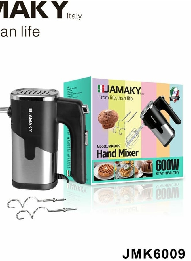 Jamaky Italy مضرب بيض جاماكي استانلس 600 وات سرعات {JMK-6009} 