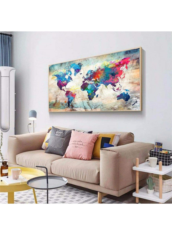 YALKIN Diamond Painting Kits for Adults, YALKIN DIY Large 5D Diamond Painting World Map (31.5 x 15.7 inch) Paint by Number with Gem Art Drill Dotz Diamond Painting Kits for Kids for Home Wall Décor - Image 3