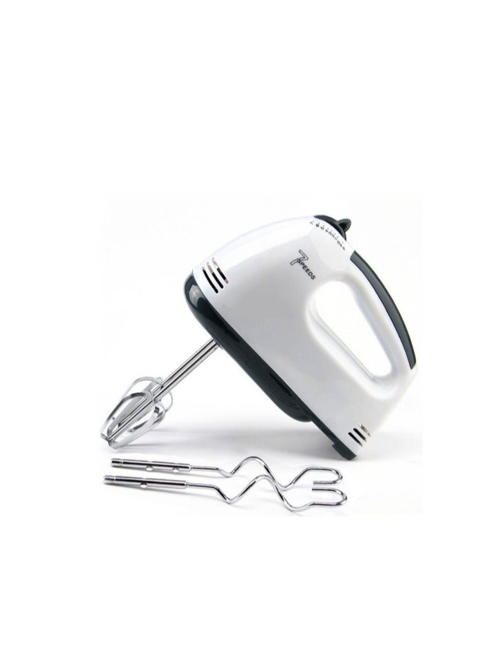 7 Gear Electric Egg Beater Automatic Hand Mixer Blender Plastics Rotating Push Whisk Cream Mixer Stirrer (220V) MH1068 White  - Image 1
