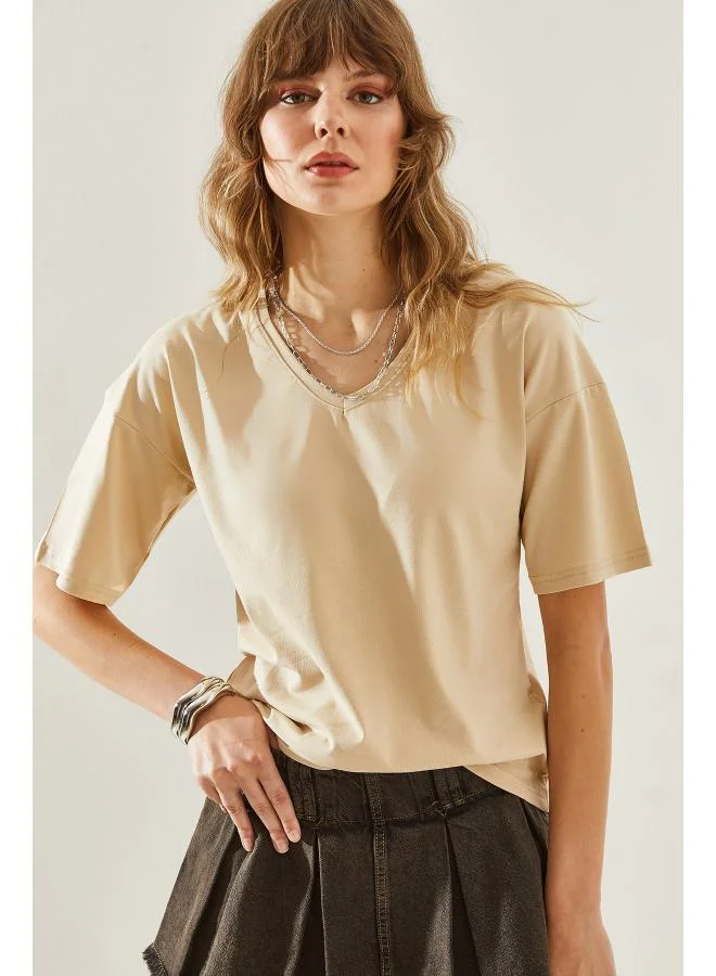 Ginger Basics V Neck Relaxed Fit T-shirt