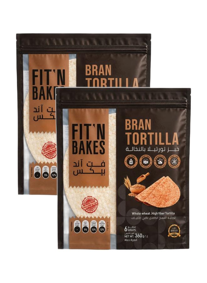 FIT 'N Bakes Bran Tortilla 360g Bread (Bran) Bundle - Image 1