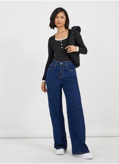 Styli Wide Scoop Neck Bodysuit  - Image 2