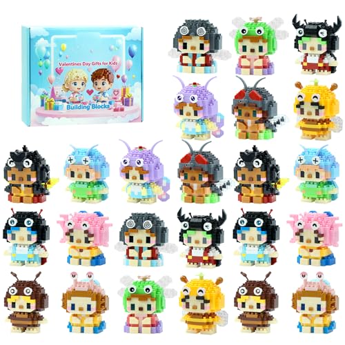 DBPBToU Mini Building Block Sets Animal 24 PackEaster Egg Fillers for Kids Party Favors for Kids Building Set for Goodie Bag Fillers Classroom Prizes Ages 6 Insects - Image 1