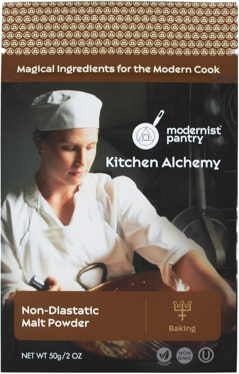 Modernist Pantry Non-Diastatic Barley Malt Powder - 50g/2oz, Non-GMO Vegan, OU Kosher Certified - Image 1