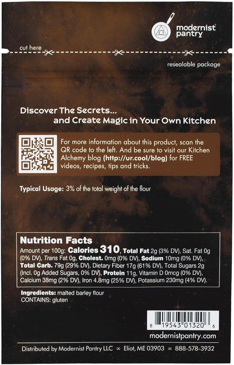 Modernist Pantry Non-Diastatic Barley Malt Powder - 50g/2oz, Non-GMO Vegan, OU Kosher Certified - Image 3