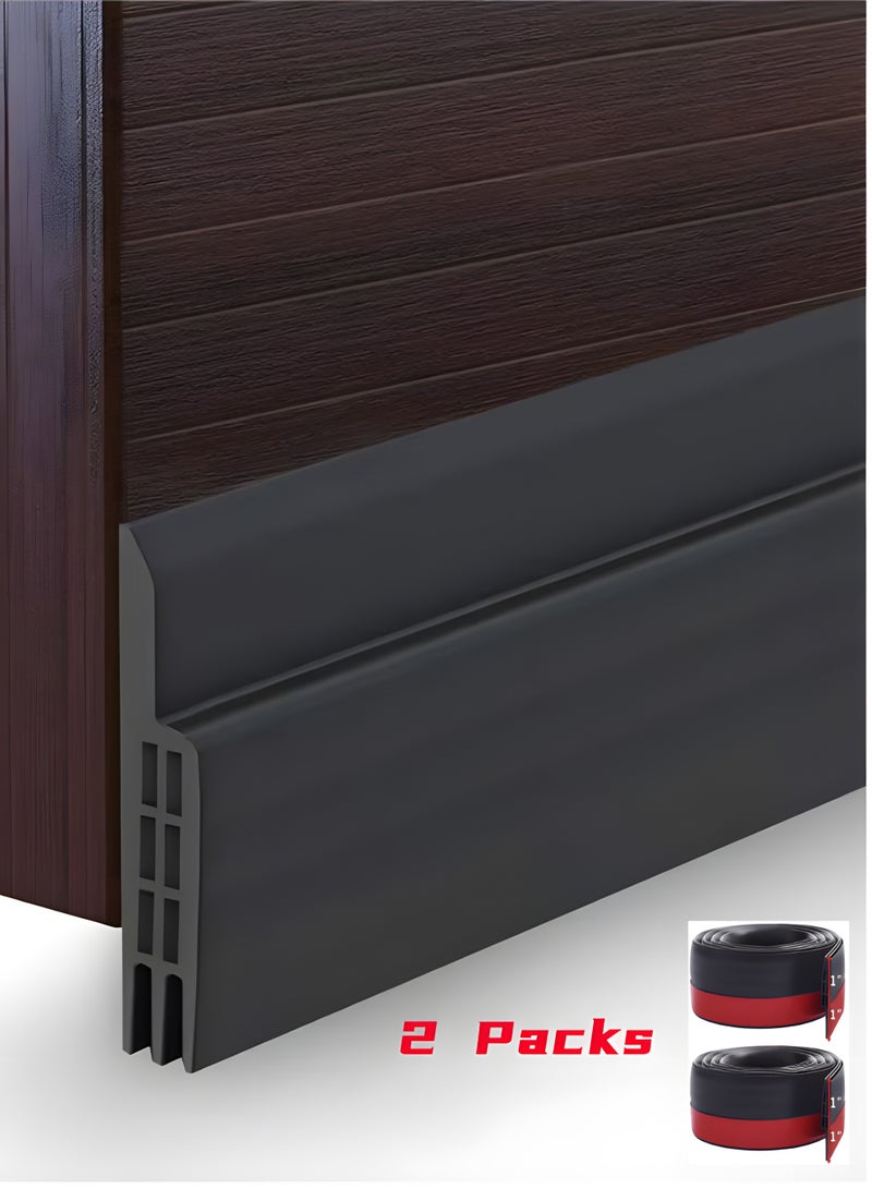BIG MAX 2 Door Draft Stoppers, 200cm (100cm*2) Length Under Door Seal, Door Sweep for Exterior & Interior Doors, Door Bottom Draft Blocker Dust and Noise Insulation - Image 1