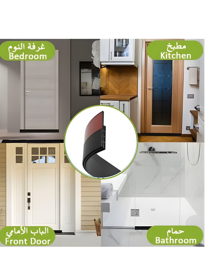 BIG MAX 2 Door Draft Stoppers, 200cm (100cm*2) Length Under Door Seal, Door Sweep for Exterior & Interior Doors, Door Bottom Draft Blocker Dust and Noise Insulation - Image 4