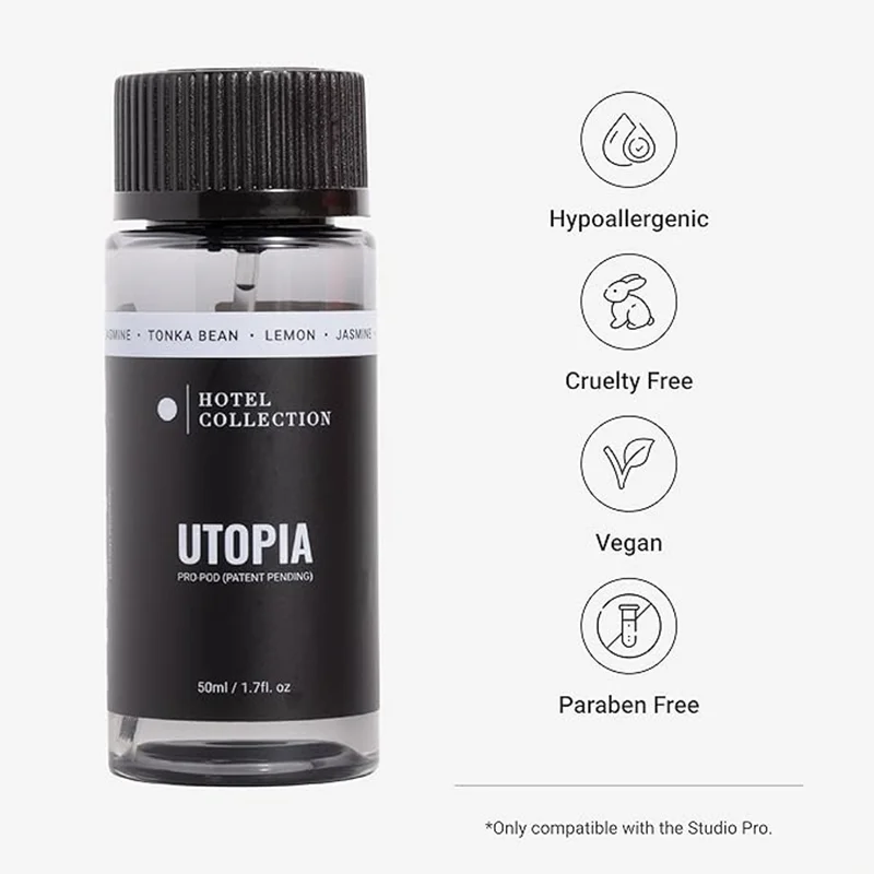 هوتيل كوليكشن Utopia Fragrance Oil Blend - Hotel Inspired for Luxury Essential Oil Diffusers - Aromatherapy Scent Diffuser Oil - Lemon, Jasmine, and Tonka Bean - 50 mL, 1.7 fl oz