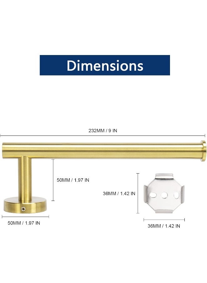 NearMoon NearMoon Hand Towel Holder/Towel Ring, Thicken SUS304 Stainless Steel Hand Towel Bar for Bathroom, Rustproof Wall Mounted Towel Rack, Contemporary Style Bath Accessories, 9 Inch (Brushed Gold)  - Image 2