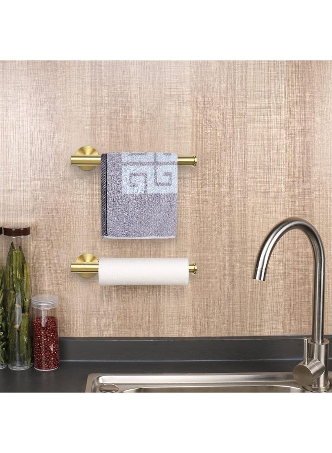 NearMoon NearMoon Hand Towel Holder/Towel Ring, Thicken SUS304 Stainless Steel Hand Towel Bar for Bathroom, Rustproof Wall Mounted Towel Rack, Contemporary Style Bath Accessories, 9 Inch (Brushed Gold)  - Image 5