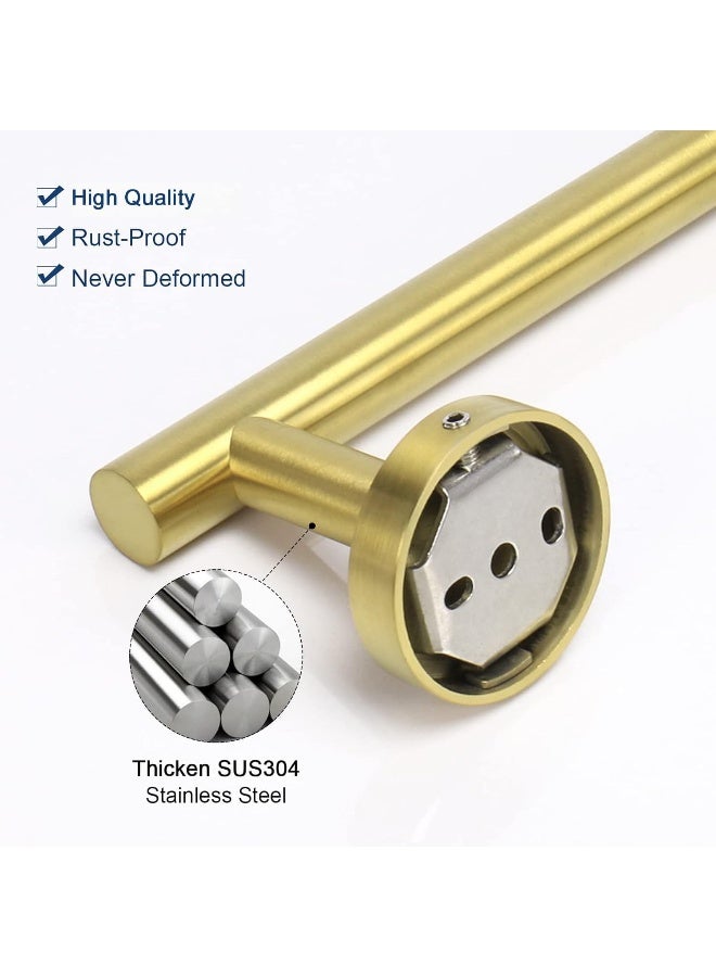 NearMoon NearMoon Hand Towel Holder/Towel Ring, Thicken SUS304 Stainless Steel Hand Towel Bar for Bathroom, Rustproof Wall Mounted Towel Rack, Contemporary Style Bath Accessories, 9 Inch (Brushed Gold)  - Image 3