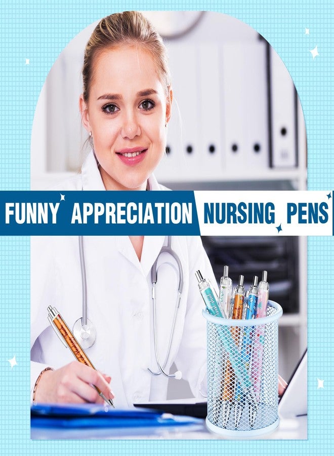 Jetec 50 Pcs Nurse Week Pens Ballpoint Bulk CNA Gift Appreciation Ink Funny Pens Set Medical Greeting Message Best Nursing for Students Assistant Clinic Staff Coworker (Stylish Style) - Image 4