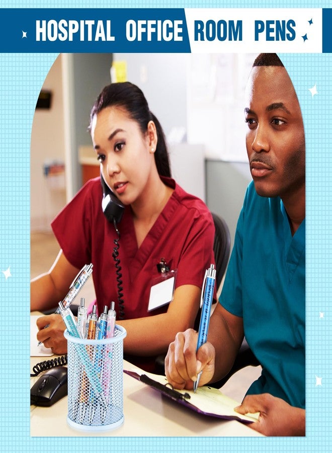 Jetec 50 Pcs Nurse Week Pens Ballpoint Bulk CNA Gift Appreciation Ink Funny Pens Set Medical Greeting Message Best Nursing for Students Assistant Clinic Staff Coworker (Stylish Style) - Image 5