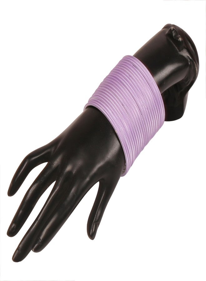 تتش ستون مجموعة أساور تاتشستون الجديدة المصنوعة يدويًا من خشب القيقب الهندي، بنقوش مقشرة وألوان إيطالية، بلون أرجواني فاتح فاتح، تُضفي لمسة جمالية رائعة على معصمك. طقم من 24 قطعة. للنساء - Image 2