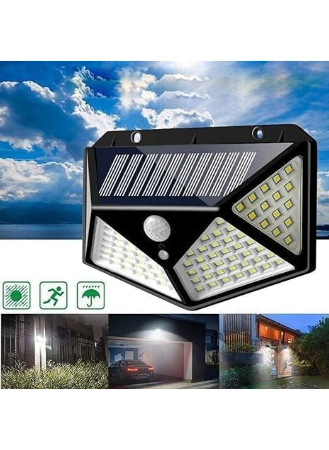 ELTRAZONE Solar Powered Outdoor Wall Lights – 2-Pack Solar Interaction Motion Sensor Lamps with 100 Ultra-Bright LEDs, Wide-Angle Illumination, IP65 Waterproof, Energy-Saving Design – Ideal for Garden, Patio, Garage  Fence Lighting - Image 2