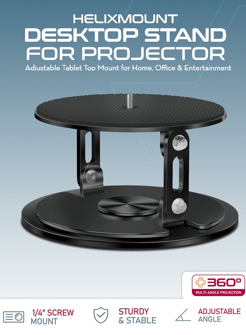 Moxedo Helixmount Desktop Stand for Projector Aluminium Alloy Folding Adjustable Tilt Angle Top Mount Compatible with Most Projectors Home Office and Entertainment - Image 2