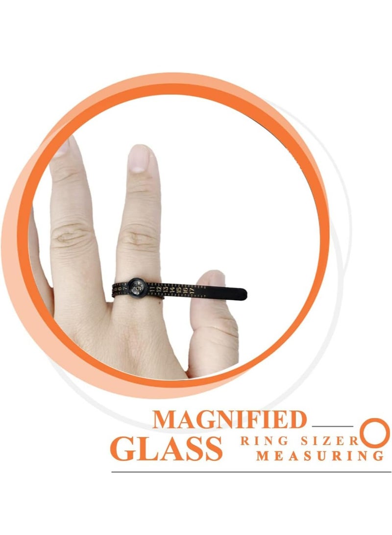 Ring Sizer Measuring Tool Tape Reusable Finger Size Gauge Jewelry Sizing Tool 1-17 USA Rings Size 2Pcs - Image 2
