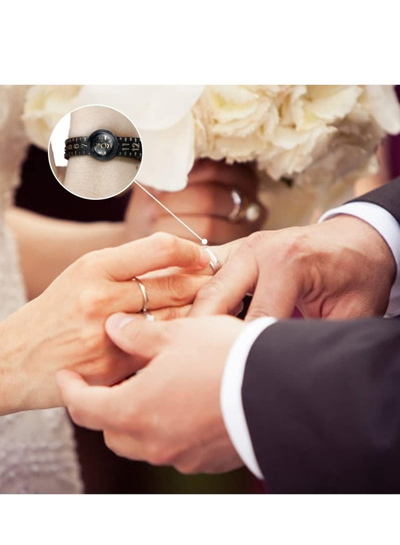 Ring Sizer Measuring Tool Tape Reusable Finger Size Gauge Jewelry Sizing Tool 1-17 USA Rings Size 2Pcs - Image 3