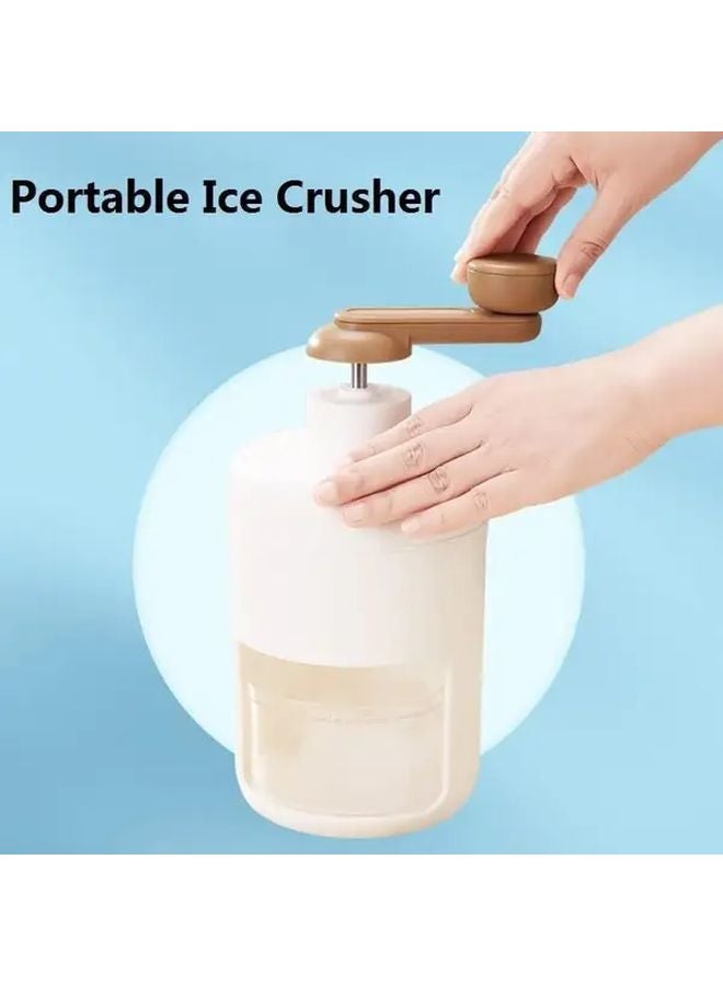 كسارة الثلج اليدوية بلون نقي يدوية التحكم بدون كهرباء متينة من البولي بروبيلين للمطبخ والتخييم - Image 4