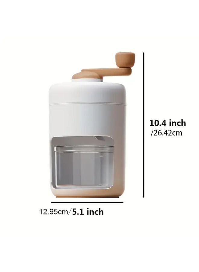 كسارة الثلج اليدوية بلون نقي يدوية التحكم بدون كهرباء متينة من البولي بروبيلين للمطبخ والتخييم - Image 3