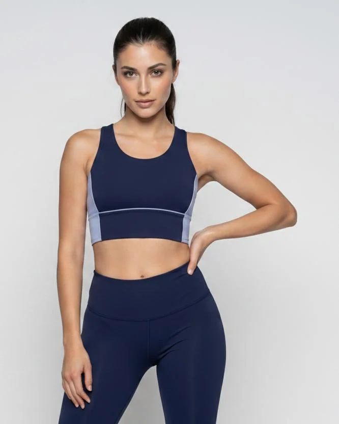 Redtag Women Blue Padded Active Sports Bra