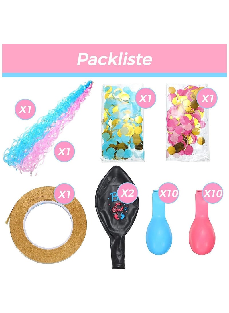 هاي هونور 27 قطعة جنس يكشف حزب زخرفة مجموعة , فتى أو بنت منطاد , جنس يكشف منطاد , جنس يكشف منطاد , جنس يكشف منطاد , جنس يكشف منطاد , جنس يكشف منطاد طفلة , جنس يكشف منطاد طفلة طرف - Image 2