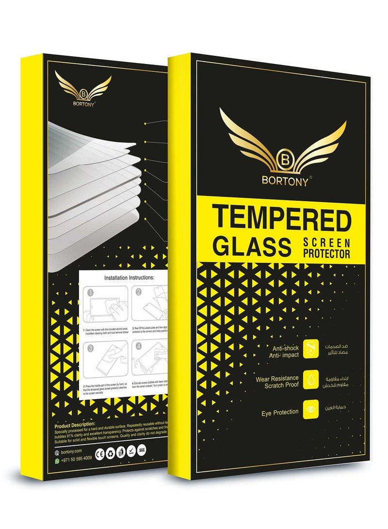 BORTONY Tempered Glass Screen Protector For Samsung Galaxy A21s Clear - Image 3