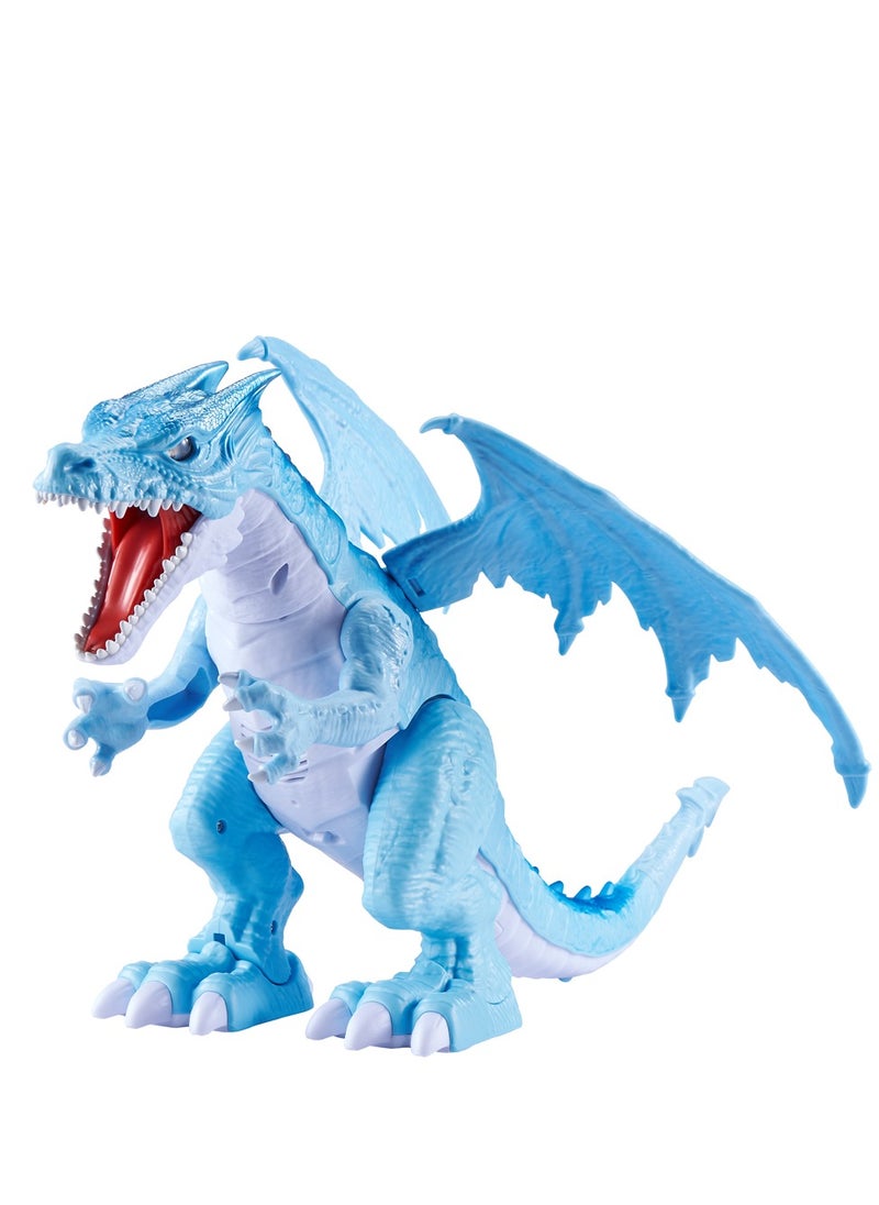 ROBO ALIVE ZURU ROBO ALIVE ROBOTIC-SERIES1 Fire Breathing Roaring Dragon (BLUE) for Ages 3+  - Image 4