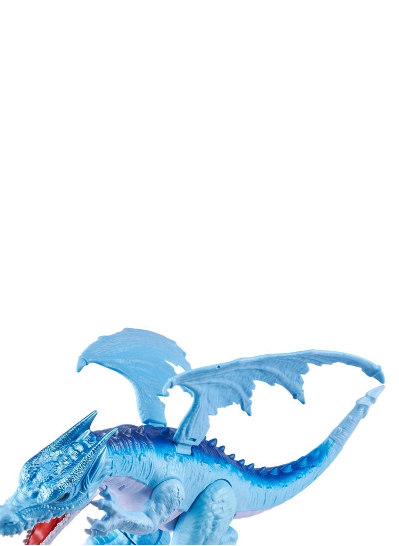 ROBO ALIVE ZURU ROBO ALIVE ROBOTIC-SERIES1 Fire Breathing Roaring Dragon (BLUE) for Ages 3+  - Image 5