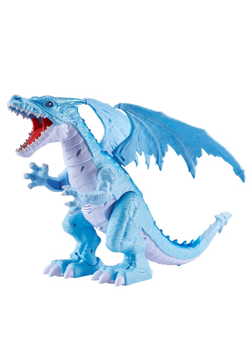 ROBO ALIVE ZURU ROBO ALIVE ROBOTIC-SERIES1 Fire Breathing Roaring Dragon (BLUE) for Ages 3+  - Image 2
