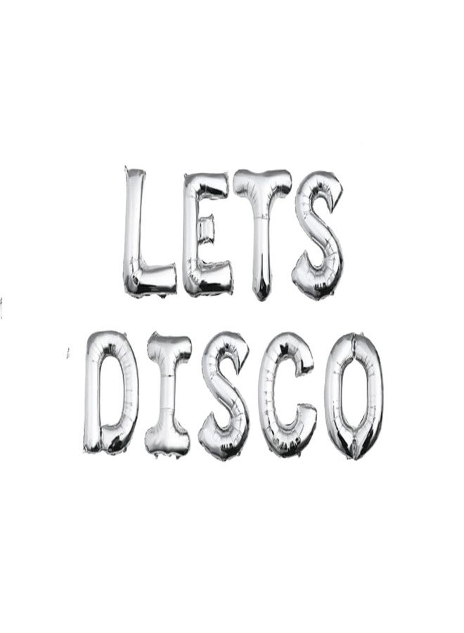 FI - FLICK IN Latex 21 Pcs Lets Disco Retro Party Decorations Radio Music Foil Balloons Lets Party Back to 90s Theme Lets Disco Balloon Decoration Confetti & Chrome Balloons (Pack of 21, Multicolor) - Image 5