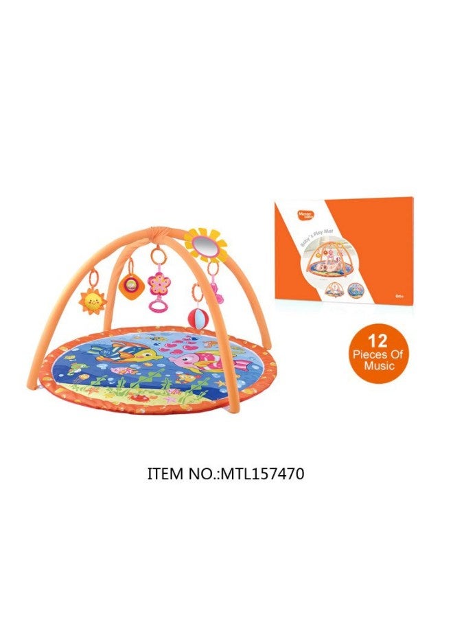 Baby Play Blanket With Music Foldable Early Learning Educational Toys Portable Crawling Mat Infant Fitness Rack - Image 2