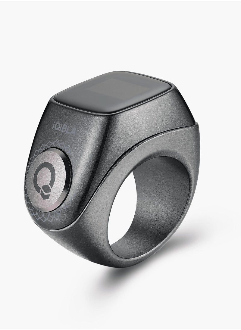 iQIBLA - UMEOX iQIBLA Smart Zikr Flex Pro Ring 0.42inch Graphite | 5 Prayer Time Reminders | Tasbih Smart Counter | Stronger Tracks 65000 Counts | Stronger Capacity Longer Lasting Battery Charging Case | iQIBLA Social Life App(Points Redemption,Sleep,Heart Rate,Steps...) | One Year After Sales Service | Waterproof Life | Metallic Smooth Texture | for Musilm - Image 1