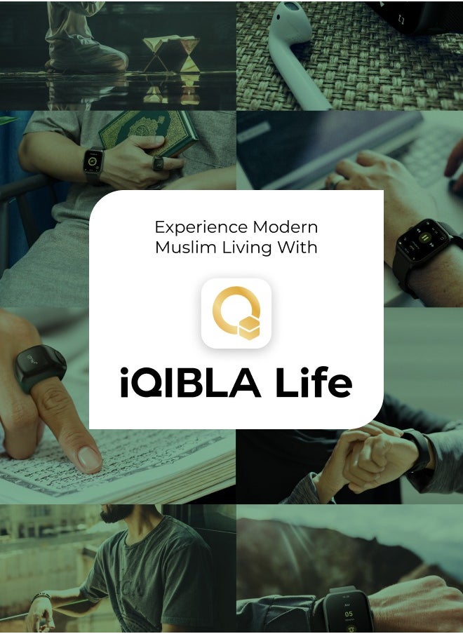 iQIBLA - UMEOX iQIBLA Smart Zikr Flex Pro Ring 0.42inch Graphite | 5 Prayer Time Reminders | Tasbih Smart Counter | Stronger Tracks 65000 Counts | Stronger Capacity Longer Lasting Battery Charging Case | iQIBLA Social Life App(Points Redemption,Sleep,Heart Rate,Steps...) | One Year After Sales Service | Waterproof Life | Metallic Smooth Texture | for Musilm - Image 1