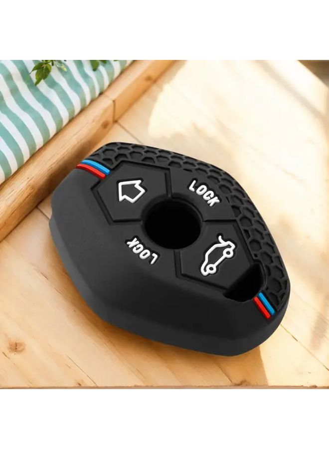 Black Silicone Remote Key Case Cover for BMW 3 5 7 Series X5 X3 Z4 Models - Image 2