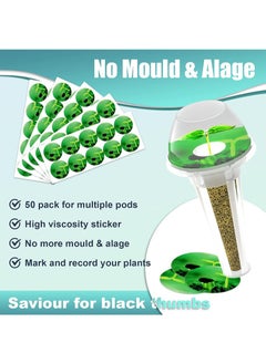 Aikanbo 40 pcs Seed Pod Kit for Aerogarden, Grow Anything Kit for Indoor Hydroponics Garden，Hydroponics Supplies with 10Grow Sponges，10 Pod Labels，10 Baskets，10 Planting Domes  - Image 3