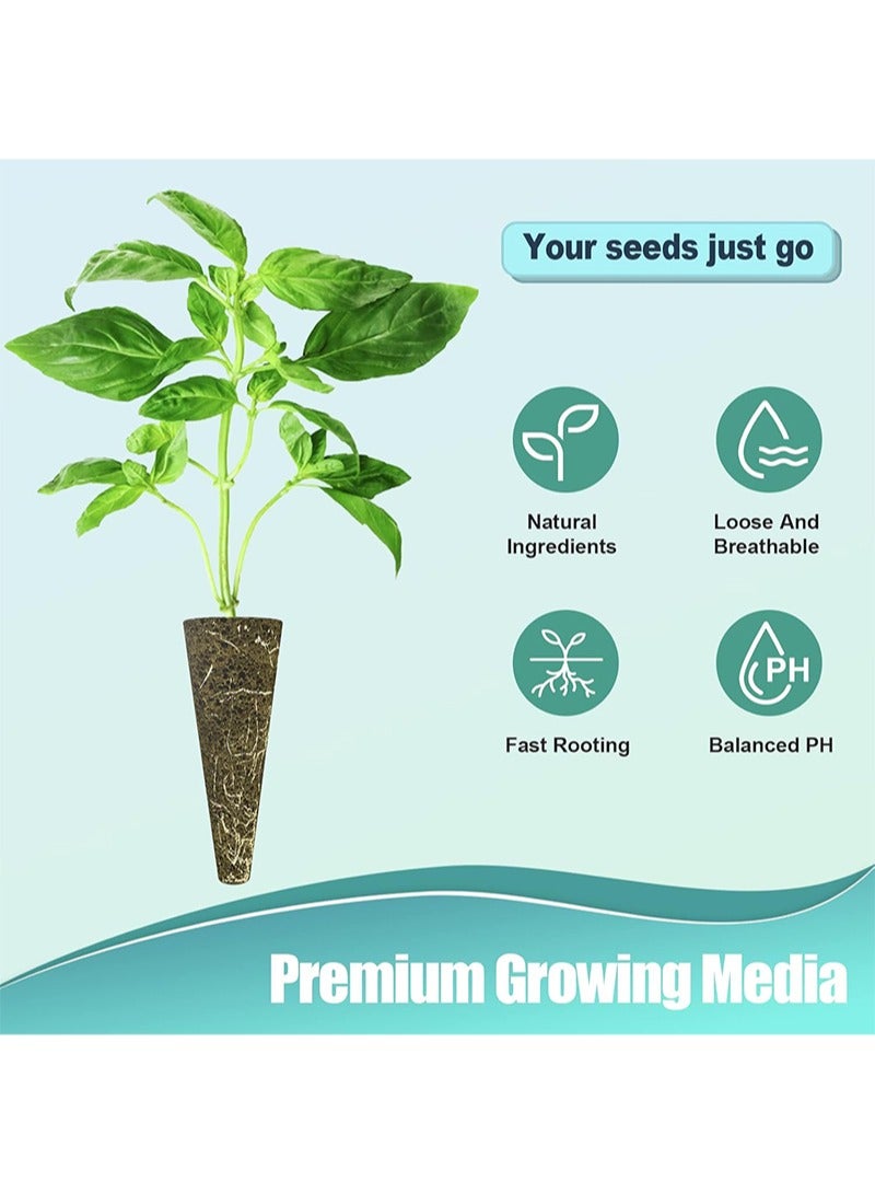 Aikanbo 40 pcs Seed Pod Kit for Aerogarden, Grow Anything Kit for Indoor Hydroponics Garden，Hydroponics Supplies with 10Grow Sponges，10 Pod Labels，10 Baskets，10 Planting Domes - Image 4