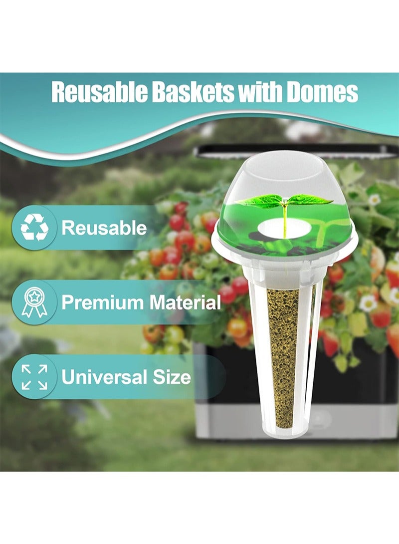 Aikanbo 40 pcs Seed Pod Kit for Aerogarden, Grow Anything Kit for Indoor Hydroponics Garden，Hydroponics Supplies with 10Grow Sponges，10 Pod Labels，10 Baskets，10 Planting Domes - Image 5