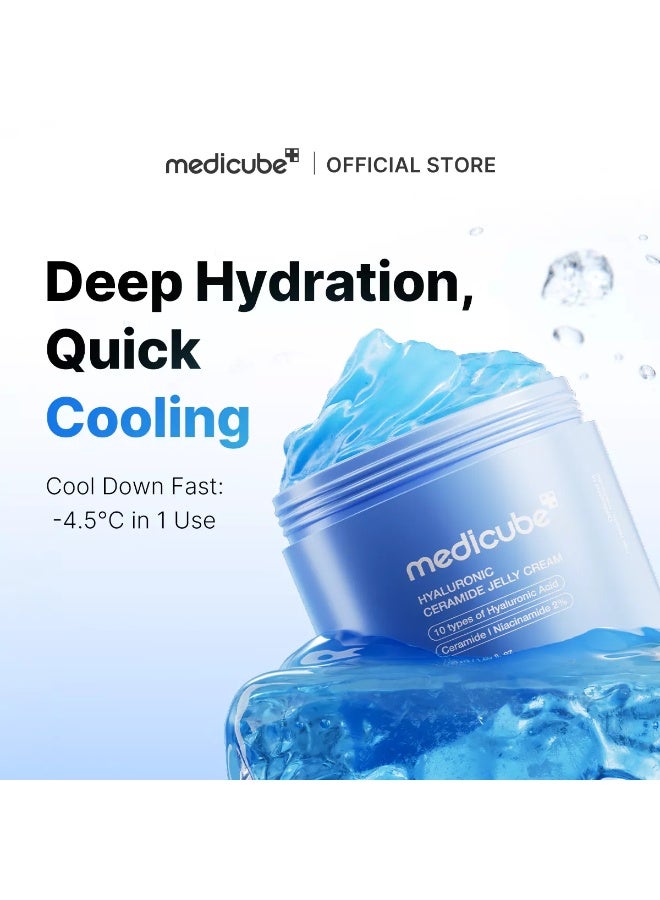 Medicube Hyaluronic Ceramide Jelly Cream 50ml, Lightweight Hydrating Face Moisturizer with Hyaluronic Acid & Ceramides for Plump Youthful Skin, Strengthens Skin Barrier & Locks in Moisture - Image 2