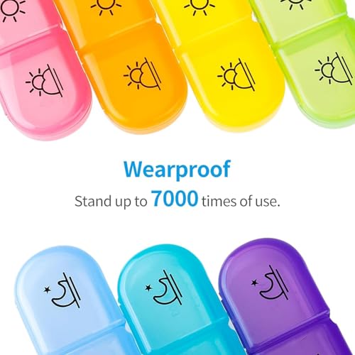 Rabbonix Weekly Medicine Organizer Box 03 Times a Day, Tablets Container Case Travel Pill Box For 07 days | Multicolor | 01 Pcs - Image 5